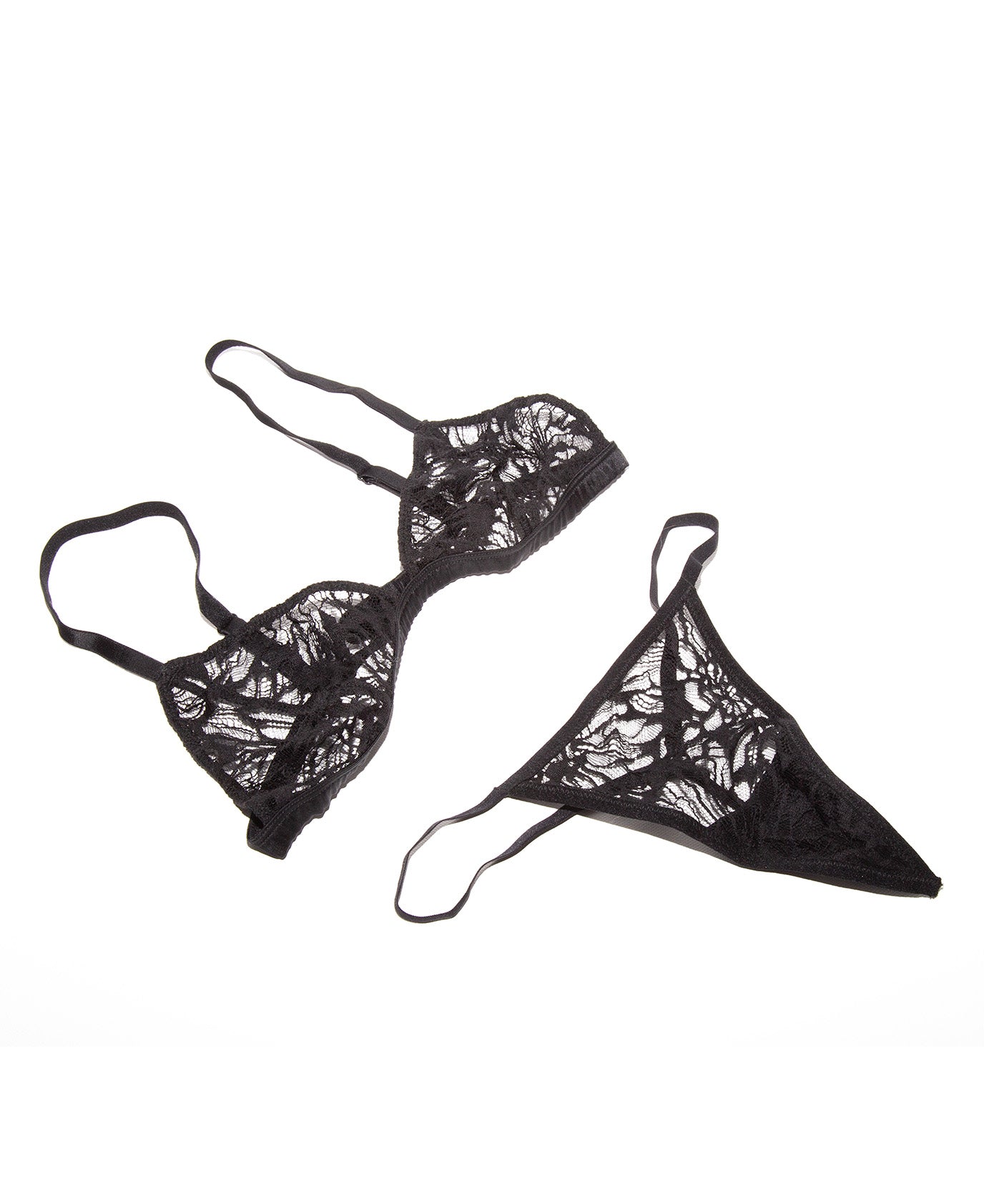 THE BUTTERFLY TRIANGLE BRA SET - Maison Laced